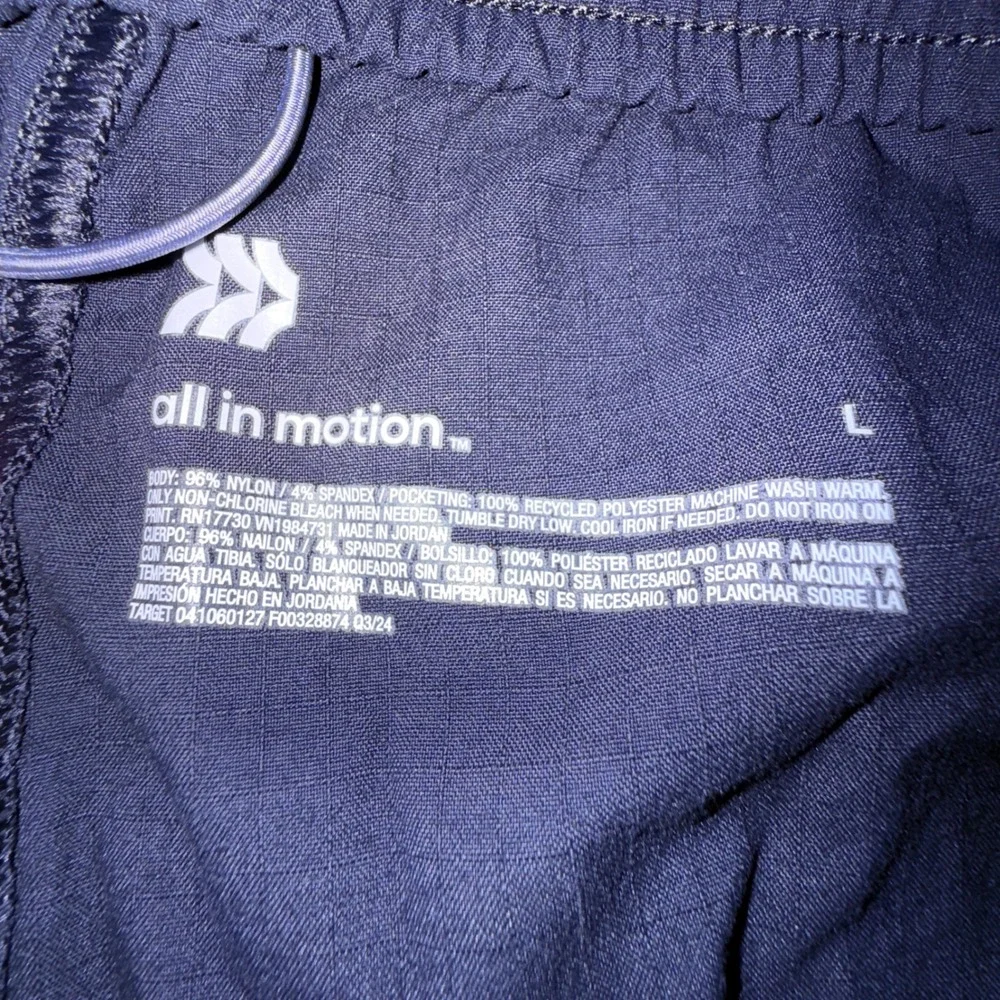 All In Motion Ripstop Pant Mens L NEW Black Stretch Quick Dry UPF 50+ Active